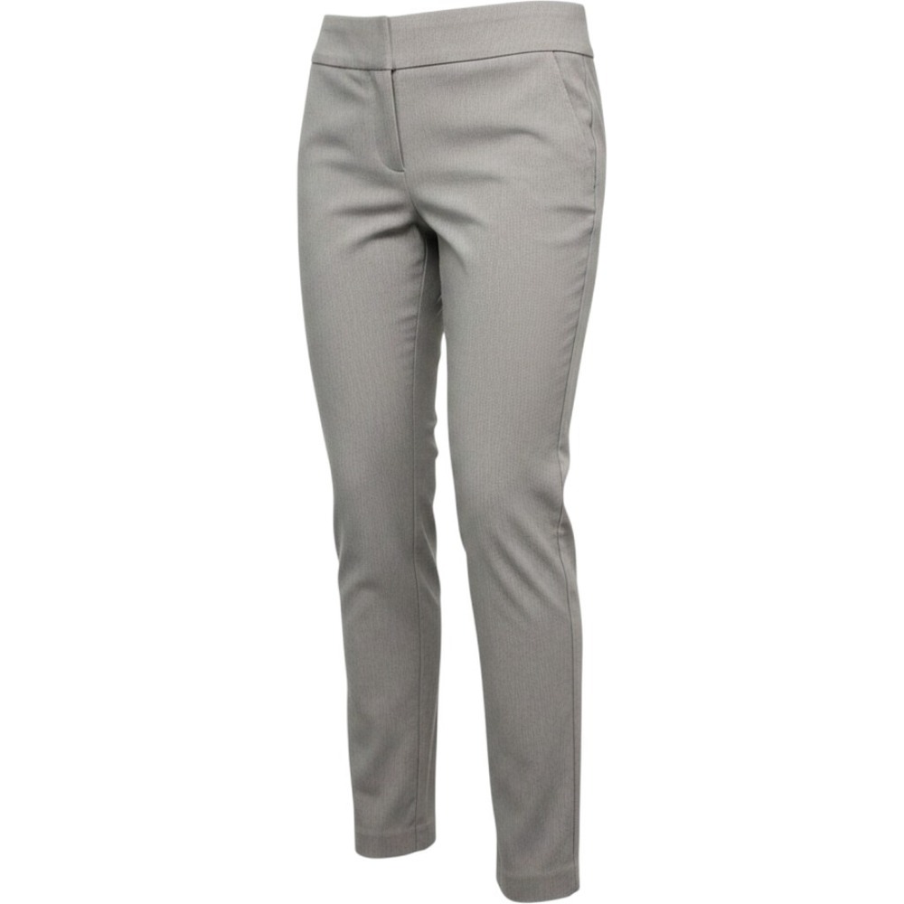 Chicos Perfect Stretch Pull On Pants Womens 00 Short Grey Straight Leg Trouser